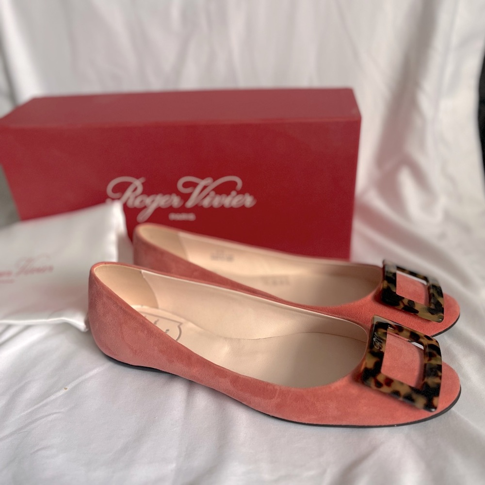 Roger Vivier Gommette Turtle Buckle flats, 38
